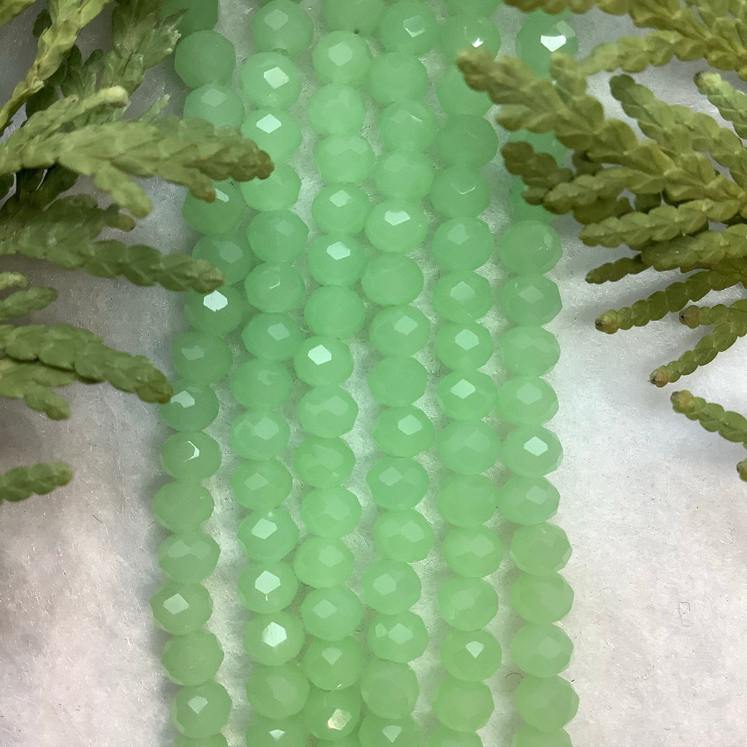 Crystal Rondelle 3x4mm Opaque Light Green